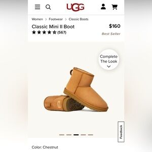 UGG Classic Mini ll in chestnut size 8